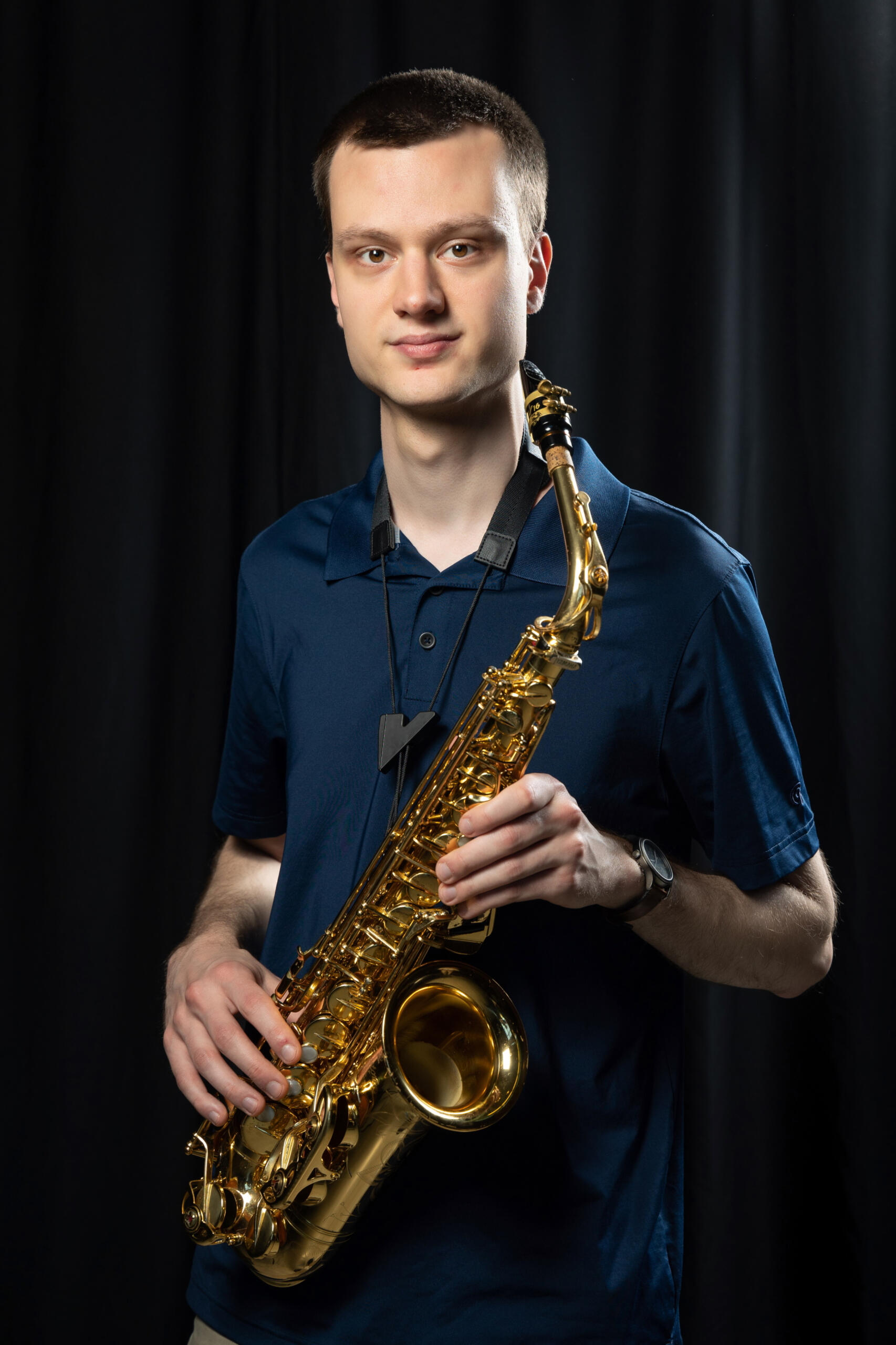 Russell Sweet Saxophone Portrait A portrait of Russell Sweet taken at the University of Oregon